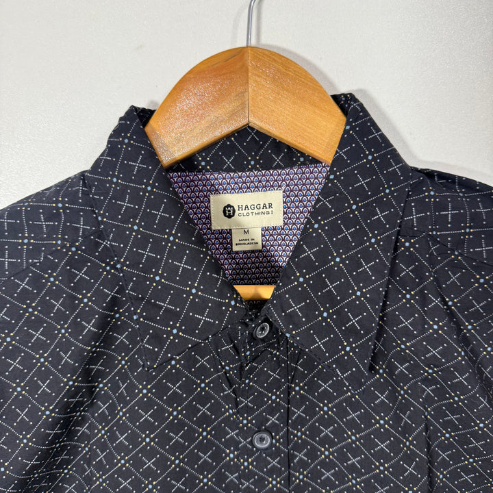 HAGGAR RINTED COTTON SHIRT BRAND NEW