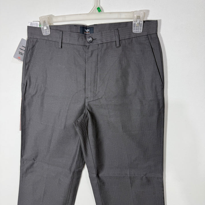 DOCKERS SLIM FIT SIGNATURE KHAKI FLAT FRONT COTTON CHINO PANT BRAND NEW GREY COLOUR WITHOUT STRETCH