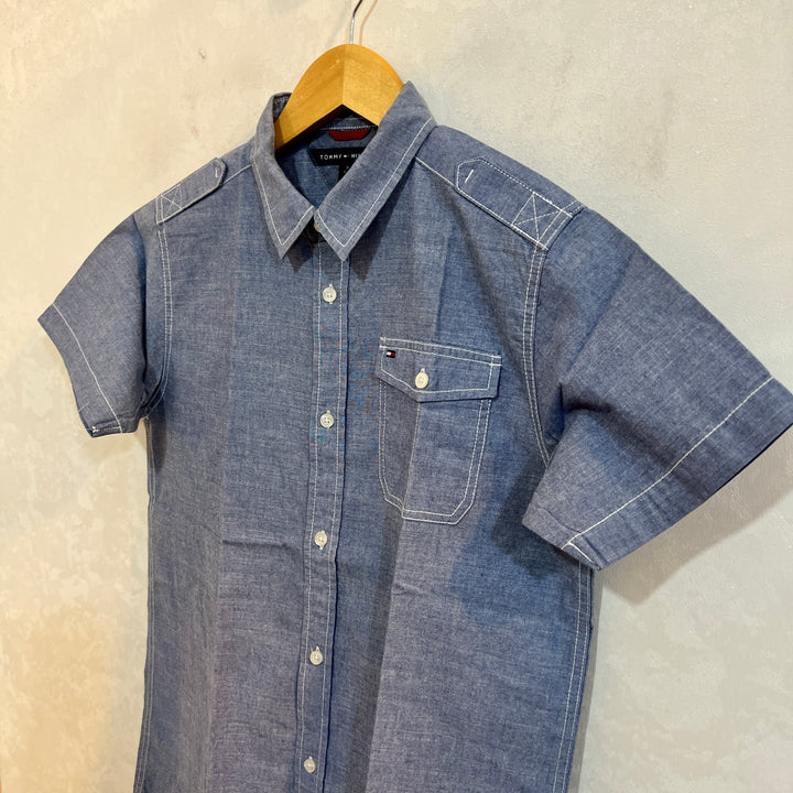 TOMMY HILFIGER HALF SLEEVES CASUAL COTTON SHIRT