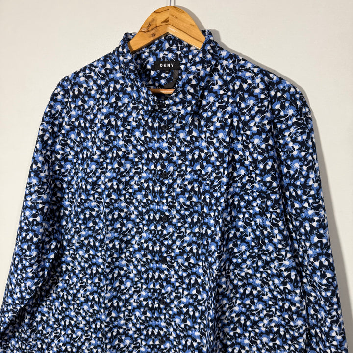 DKNY PRINTED CASUAL COTTON SHIRT