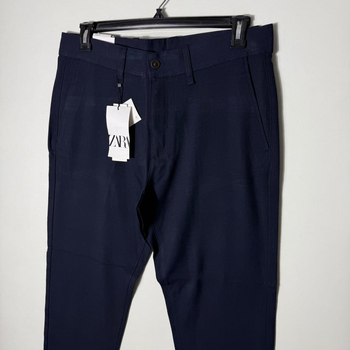 ZARA SLIM FIT DRESS PANT BRAND NEW BLUE COLOUR WITH STRETCH