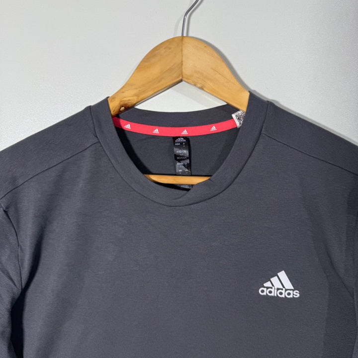 ADIDAS AEROREADY COTTON POLYESTER TSHIRT GREY COLOUR
