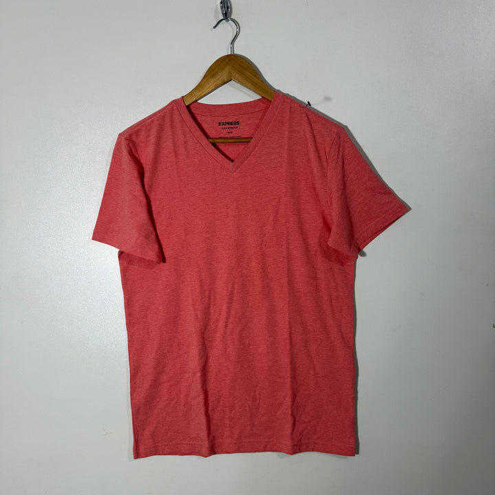 EXPRESS V NECK COTTON TSHIRT WITH STRETCH