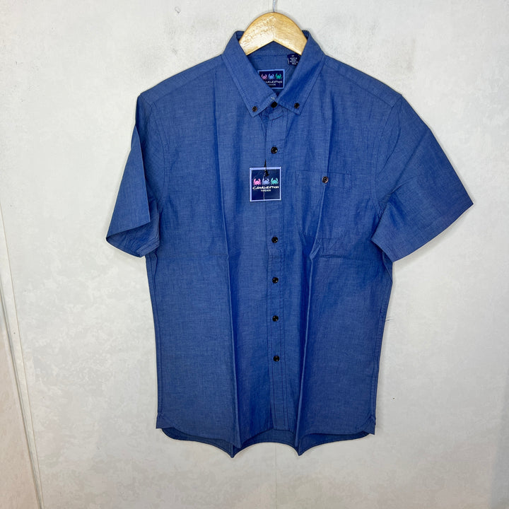 CHARLESTON BUTTON DOWN HALF SLEEVES COTTON SHIRT BRAND NEW