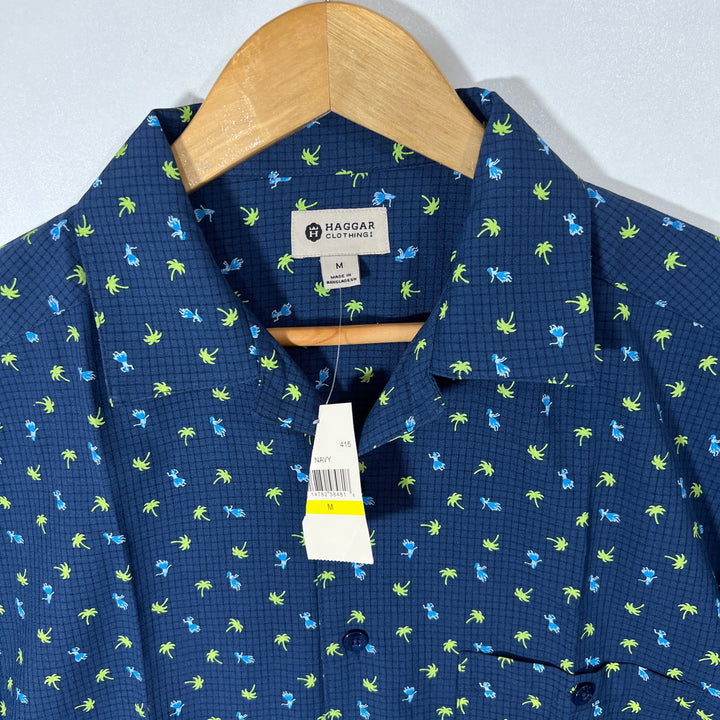 HAGGAR HALF SLEEVES SAFARI COLLAR SHIRT BRAND NEW