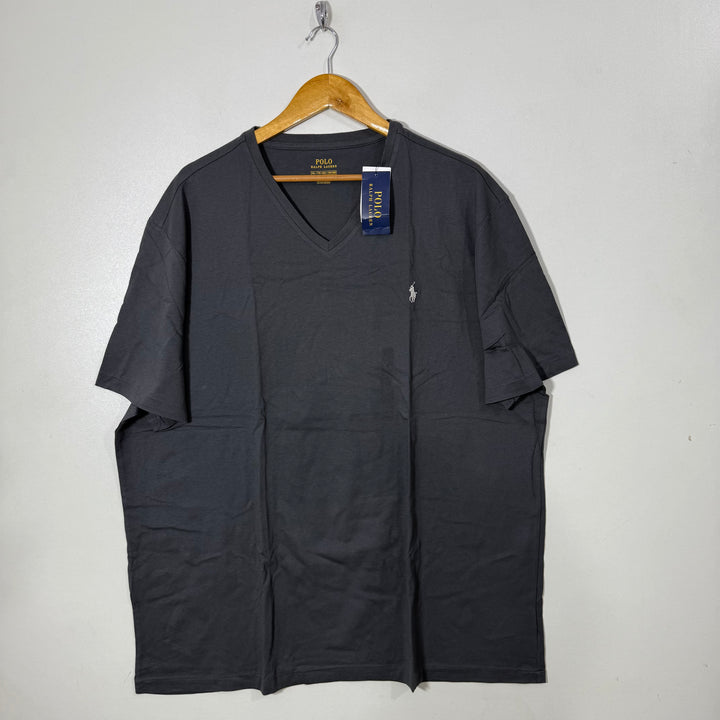 RALPH LAUREN POLO V NECK COTTON TSHIRT BRAND NEW GREY COLOUR