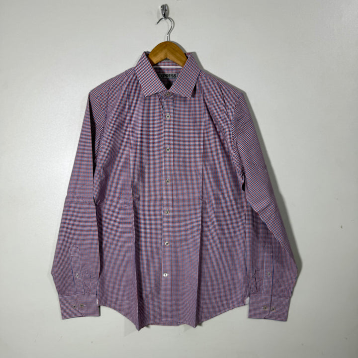 EXPRESS FITTED COTTON CHECKERED SHIRT