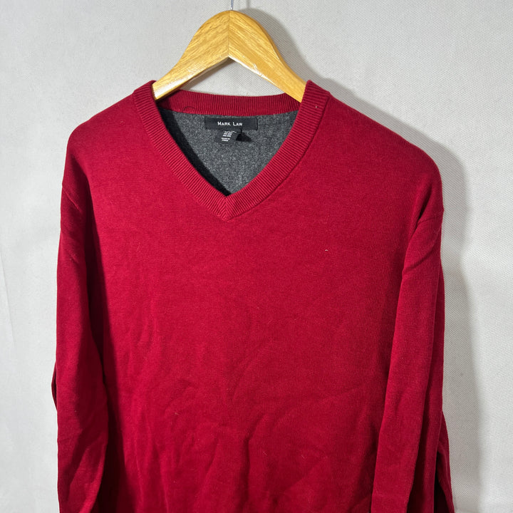 MARK LAW V NECK COTTON SWEATER