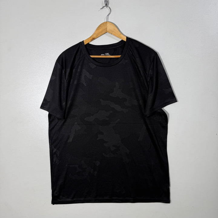 ANKO ACTIVE CAMOUFLAGE SPORT TSHIRT BLACK COLOUR
