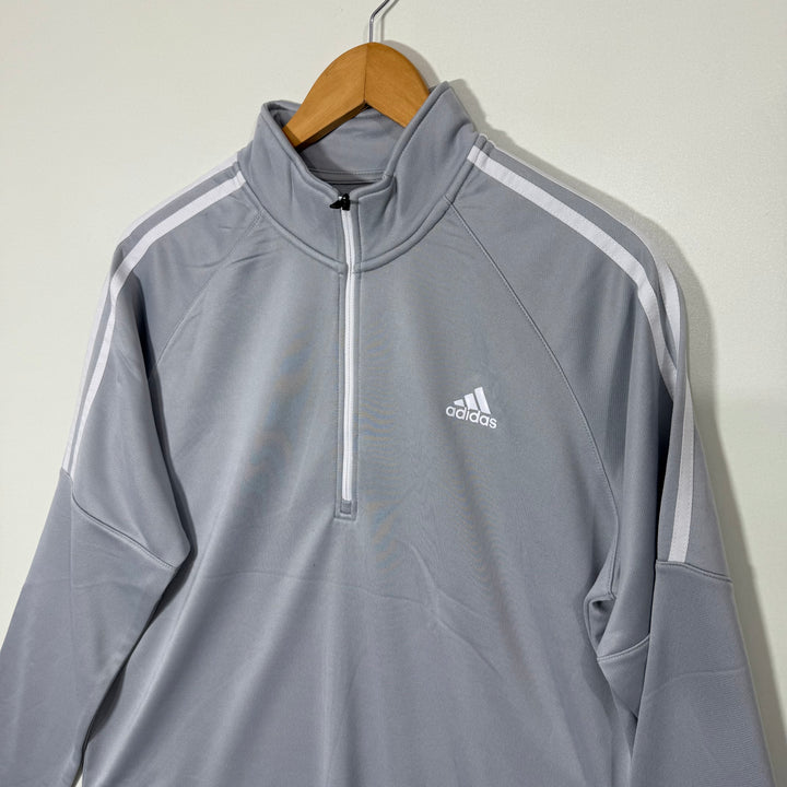 ADIDAS GOLF HALF ZIP SPORT PULLOVER GREY COLOUR INNER FLEECE