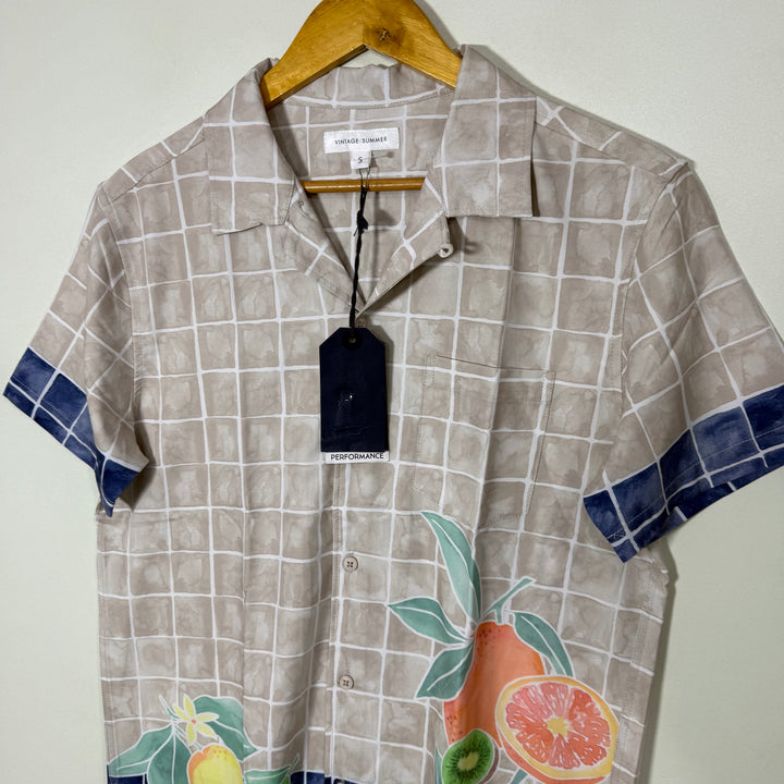 VINTAGE SUMMER DLSAFARI COLLAR HALF SLEEVES SHIRT BRAND NEW