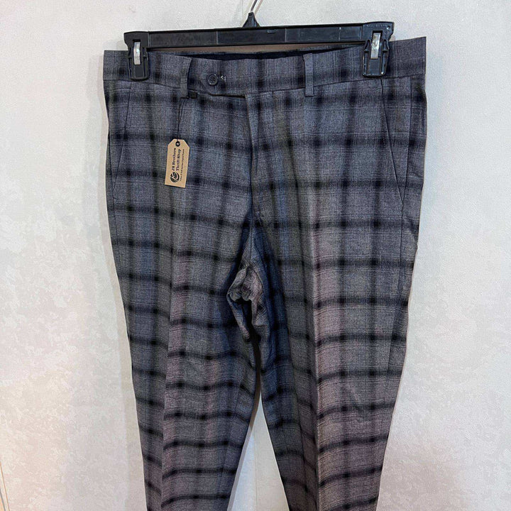 DOMINQUE WILKINS CHECKERED DRESS PANT WITH STRETCH - JS BROTHERS 